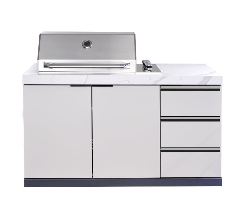 Rockpool 4B Drop In BBQ Kitchen Inc sintered stoneBenchtops, Aluminium Cabinets, Weather Resistant, Fridge & Sink
