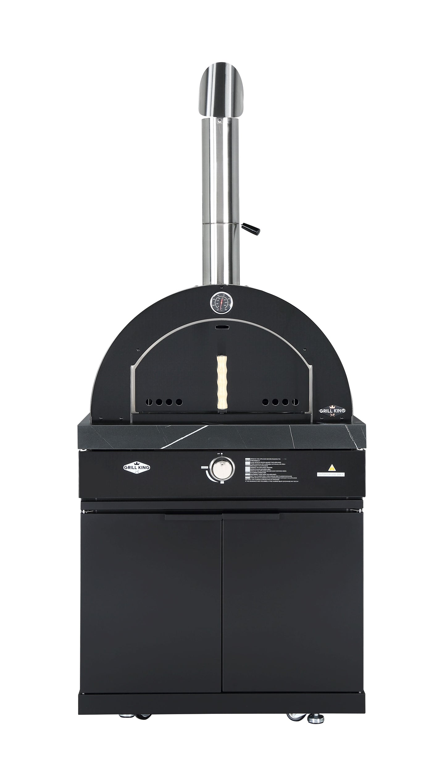 22” LPG Gas Pizza Oven Module: Rockpool Black (Pizza Oven Module Only - BBQ Sold Seperate)