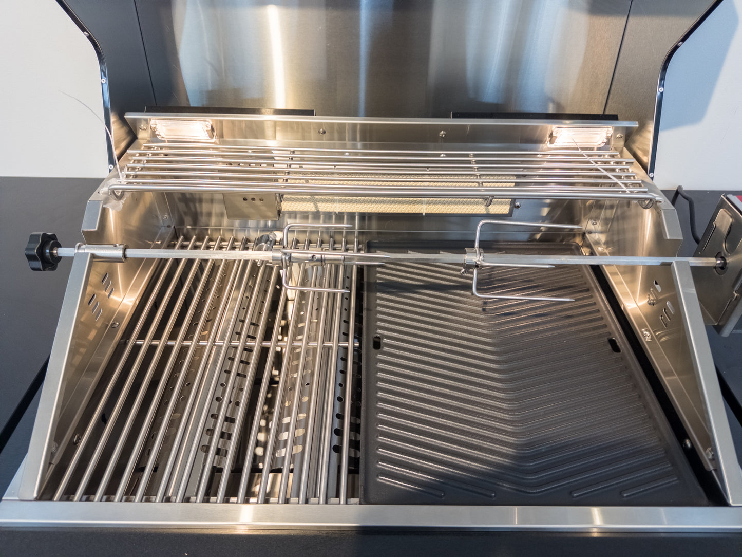 Kingsley 4 Burner Black 304 SS BBQ Kitchen + 2DR Fridge & 1DR Cupboard
