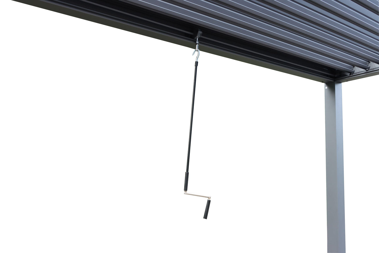 GazeboMate 4x4M Semi Permanent Louvered Gazebo Aluminium Pergola White Heavy Duty Wind Resistant