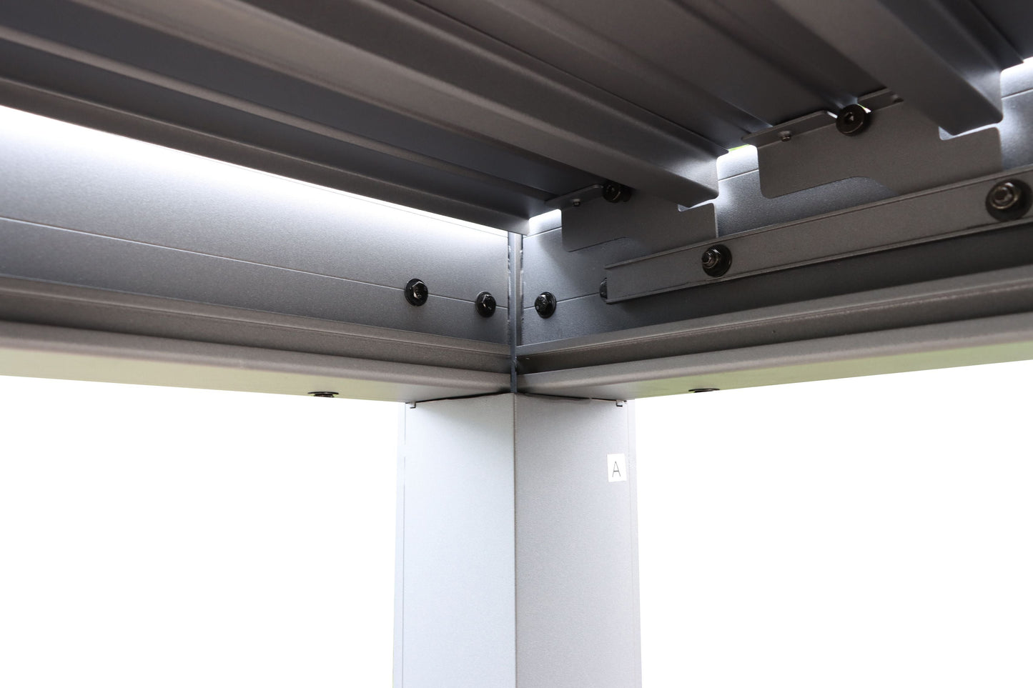 GazeboMate 4x4M Semi Permanent Louvered Gazebo Aluminium Pergola White Heavy Duty Wind Resistant