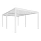 GazeboMate White 3.6M x 7.2M Semi Permanent Louvered Gazebo Aluminium Pergola Monument Heavy Duty Wind Resistant