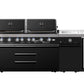 Element Twin Hood 8 Burner Outdoor BBQ Kitchen: High Grade 304 SS + White Stone 3.7 | 2DR Fridge + Sink + Wok Burner