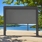 GazeboMate Combo Deal: Charcoal 3.6M x 7.2M Louvered Gazebo + Charcoal Privacy Screen