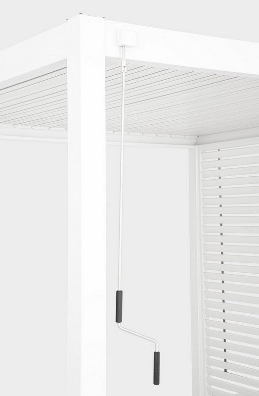 GazeboMate Monument 3.6M x 7.2M Semi Permanent Louvered Gazebo Aluminium Pergola Monument Heavy Duty Wind Resistant