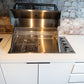 White Stone 4B Drop In BBQ Kitchen Package with Stone Benchtops, Hampton Waterfall Design
