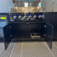 Grill King Signature Series 6 Burner Outdoor BBQ Kitchen Package – Black Stone Benchtop, Black Aluminium Cabinets, Built-In BBQ + Rotisserie