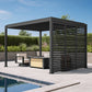 3m GazeboMate Louvered Gazebo Combo Deal – Monument | Aluminium Pergola + Sliding Louvered Shutter Wall