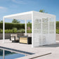 Pergola Shutter Wall in White Powder Coated suits Gazebo Mate Louvered Gazebo