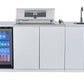 Grill King Signature Series Outdoor BBQ Kitchen Package | White Stone Benchtop, White Alloy Cabinets Inc 4 Burner Drop-In BBQ
