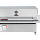 Grill King Signature Series Outdoor BBQ Kitchen Package | White Stone Benchtop, White Alloy Cabinets Inc 4 Burner Drop-In BBQ
