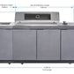 Deep Charcoal 6B Drop In BBQ Kitchen Package Inc sintered stone benchtops, Aluminium Cabinets, Weather Resistant, Fridge & Sink