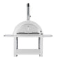 White 30 Inch Charcoal Pizza Oven Outdoor Artisan Wood-Fired Charcoal Pizza Bread Oven BBQ Grill