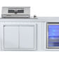 Grill King Signature Series | 4B Drop In BBQ Kitchen Weather Resistant Cabinetry & Stone Tops Inc 1DR Fridge
