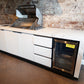 White Stone 4B Drop In BBQ Kitchen Package with Stone Benchtops, Hampton Waterfall Design