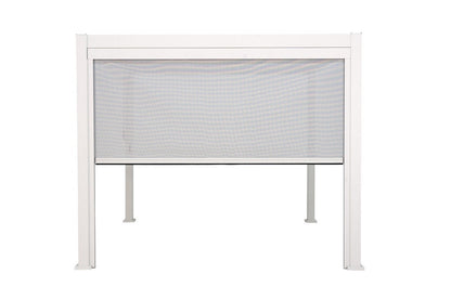 test rey 1 GazeboMate Retractable White Privacy Screen Suits Louvered Gazebos 2M, 3M & 4M