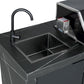 Rockpool Black 4B + Wok: Designer Outdoor BBQ Kitchen Package Inc Fridge, Sink, Rear Infrared