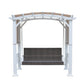 GazeboMate White Galvanized Steel Daybed Pergola Swing 2.25x1.67xH2m
