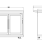 Kingsley 4 Burner Black 304 SS BBQ Kitchen + 2DR Fridge & 1DR Cupboard