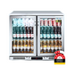 Tropical Rated Triple Glazed 304 SS 2-Door Stainless Steel Under Counter Can Cooler Wine Bar Fridge 208L
