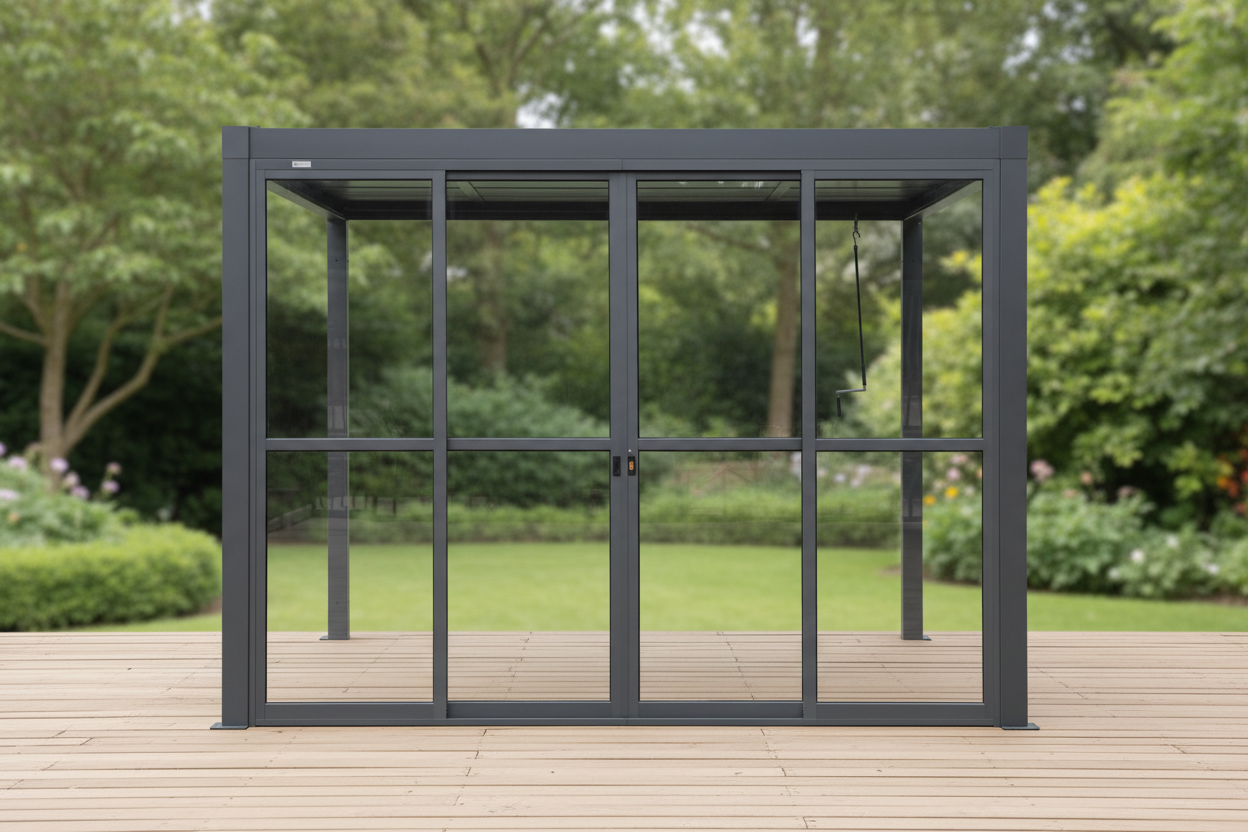 GazeboMate Pergola Sliding Door | Suits 2.4m GazeboMate Louvered Gazebo