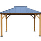 GazeboMate Adventure 3.66x4.28M Galvanized Steel & Cedar Wood Gazebo