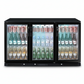 Free Metro Shipping Tropical Rated Triple Glazed 318L 3-Door Commercial Wine Bar Fridge Chiller Can Cooler Mini Freezer in Black