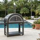 Black 30 Inch Charcoal Pizza Oven Outdoor In Black Stainless Steel Artisan Wood-Fired Charcoal Pizza Bread Oven BBQ Grill