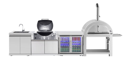 304 Stainless Steel BBQ Cabinet Module Suit Weber Family Q Built In Premium Gas BBQ (Q3600) - Outdoor Kitchen