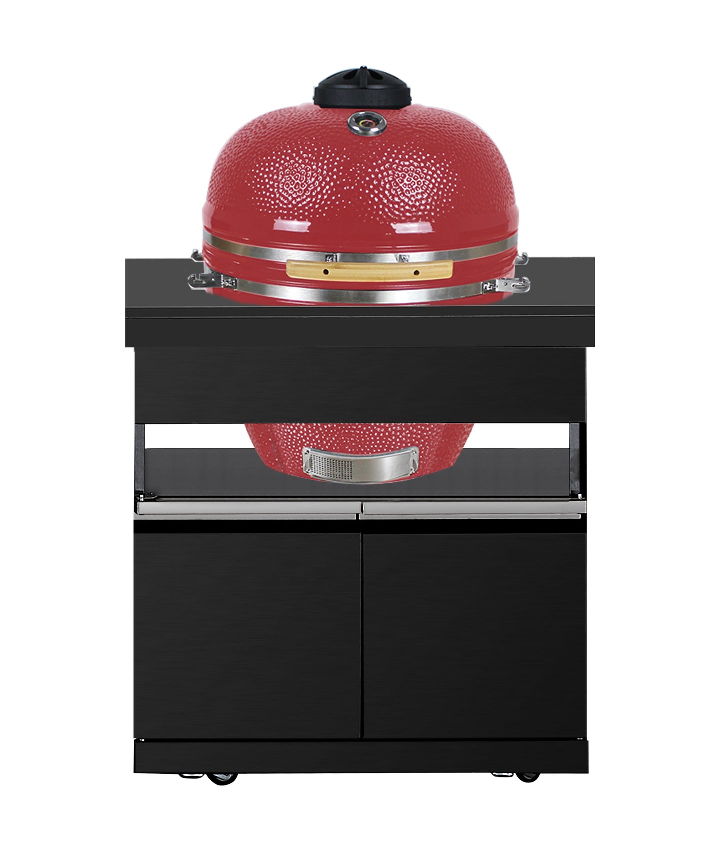 Kingsley 27” Smoker Module Inc Black 304 SS Cabinet, Trolley With Castors