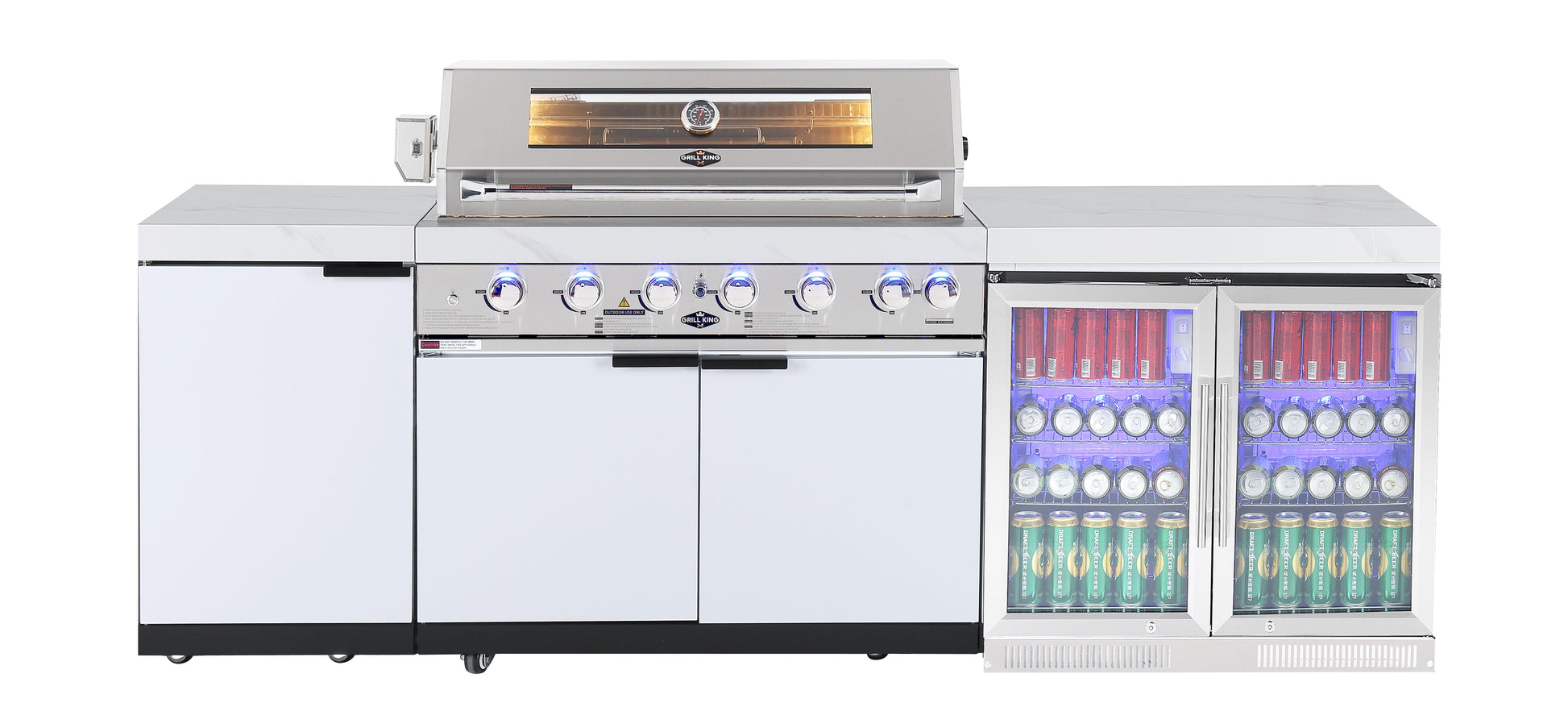 ROCKPOOL WHITE BENCH TOP INCLUDE 208L BAR FRIDGE