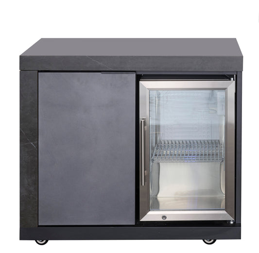 LHS STORAGE&FRIDGE COMBO | Rockpool Charcoal Raised Hood BBQ Kitchen