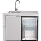 LHS SINK&FRIDGE COMBO | Suits Rockpool White 4 Burner High Square Hood Compact Module
