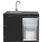 LHS SINK&FRIDGE COMBO | Suits Rockpool Black Raised Hood BBQ Kitchen + 3 CUPBOARD DOORS