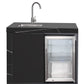 LHS SINK&FRIDGE COMBO | Suits Rockpool Black Raised Hood BBQ Kitchen + 3 CUPBOARD DOORS