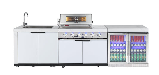 ROCKPOOL WHITE BENCH TOP INCLUDE 208L BAR FRIDGE