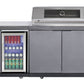 LHS STORAGE&FRIDGE COMBO | Rockpool Charcoal Raised Hood BBQ Kitchen