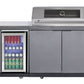 LHS STORAGE&FRIDGE COMBO | Rockpool Charcoal Raised Hood BBQ Kitchen