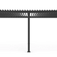 GazeboMate Combo Deal: Charcoal 3.6M x 7.2M Louvered Gazebo + Louvered Side Panel Slat Wall