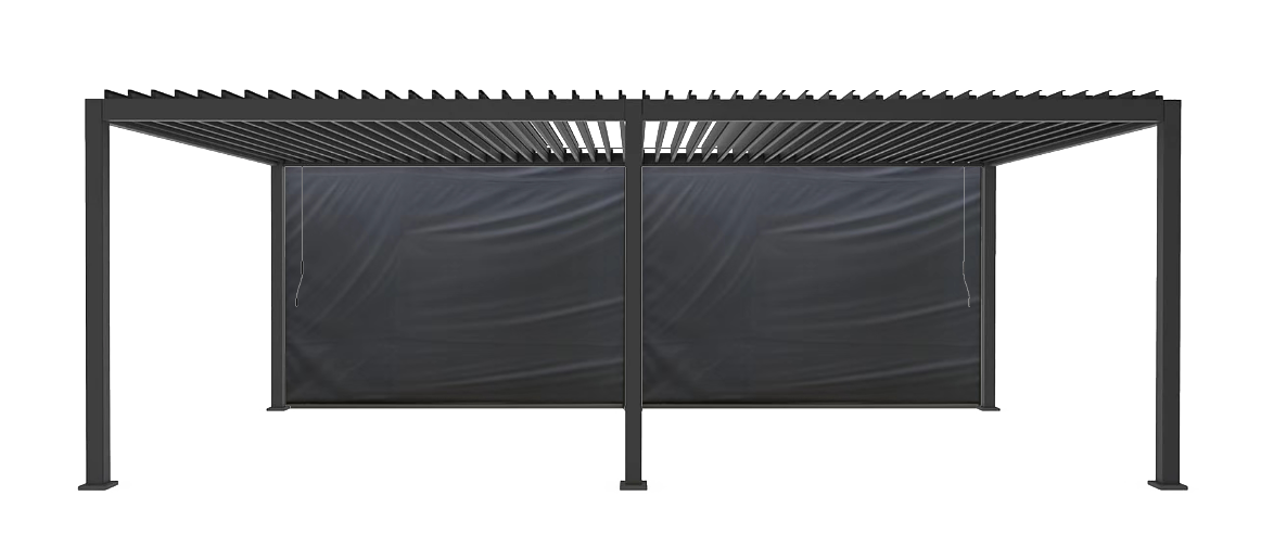 Monument Retractable Pulldown Privacy Screen Suits GazeboMate Louvered Gazebo Pergola 3.6M x 7.2M