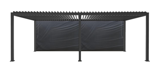 Monument Retractable Pulldown Privacy Screen Suits GazeboMate Louvered Gazebo Pergola 3.6M x 7.2M