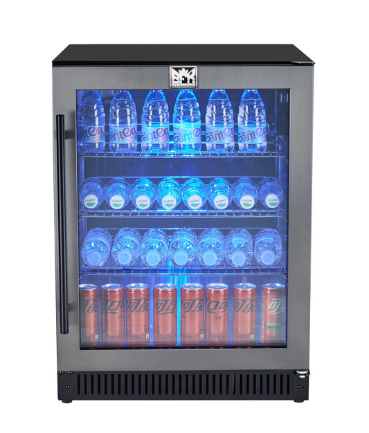 Grill King Signature Series Outdoor BBQ Kitchen Package | White Stone, Aluminium Cabinet Finish Inc Grill King 6B Built-In BBQ + Rotisserie