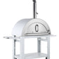White 30 Inch Charcoal Pizza Oven Outdoor Artisan Wood-Fired Charcoal Pizza Bread Oven BBQ Grill