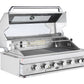6 Burner Built-In BBQ With Rear Infrared Burner | 304 High Grade Stainless Steel, Blue LED Knobs