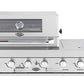 4-Burner + Wok SS Built-In BBQ Outdoor Kitchen with 208L Bar Fridge - Rockpool White