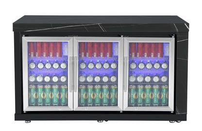 test rey 1 RockPool 200L 3DR Alfresco BBQ Kitchen Bar Fridge | Stone Bench Suits Rockpool BBQ Kitchens 3-Door Commercial Wine Bar Fridge Chiller Can Cooler
