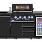 Kingsley 4 Burner Non Wok Black Stainless Steel BBQ Module Only - LPG Inc Rotisserie & BBQ Cover