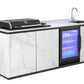 Grill King Bella 4B Drop In Alfresco Outdoor BBQ Kitchen Island | Fridge & Sink Combo High Grade White Stone Designer BBQ Inc Fridge, Sink, Faucet & BBQ Cover