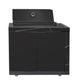 Rockpool Black RHS Compact Series 4B Raised Hood BBQ Kitchen | 3 Drawers, Castors, Weather-Resistant, Stone Benchtops
