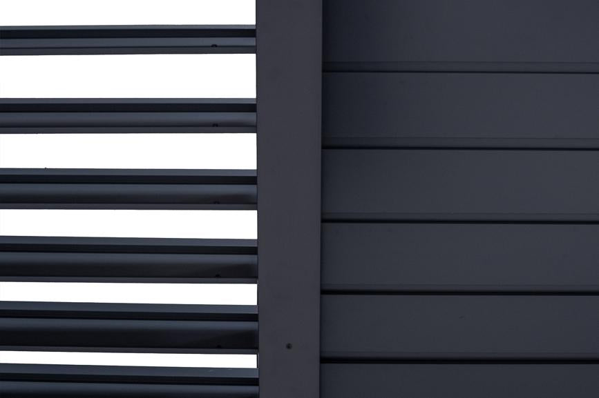 GazeboMate 3M x 5M Semi Permanent Louvered Gazebo Monument Aluminium Heavy Duty Wind Resistant